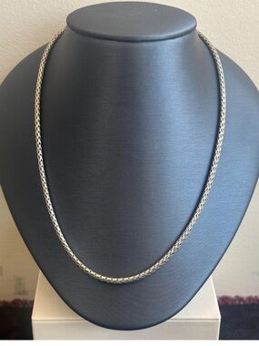 John Hardy Two-Tone Braided Chain Necklace in Silver and Gold